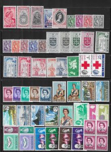 ST. LUCIA SELECTION OF QEII SETS 1953 TO 2012- SCOTT #156 TO 1282- MINT LH/NH