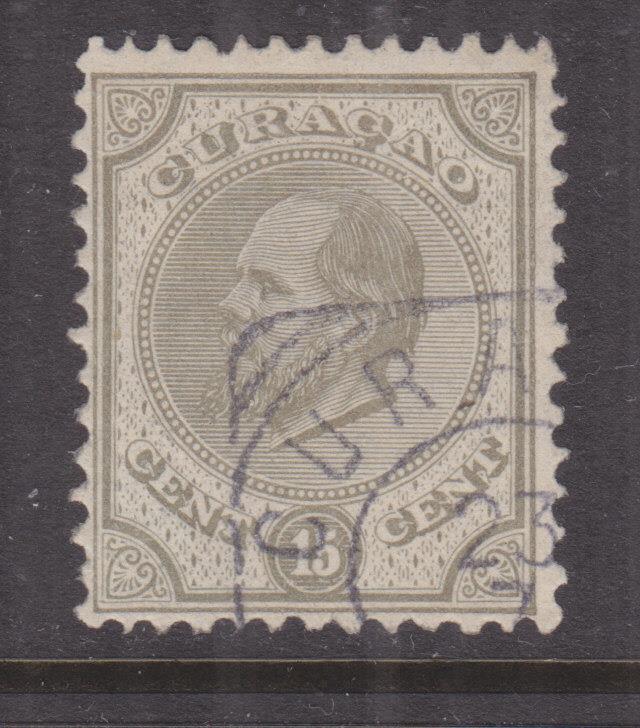 CURACAO, 1889 perf. 12 1/2 x 12, 15c. Drab, used.