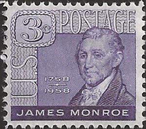 # 1105 MINT NEVER HINGED JAMES MONROE