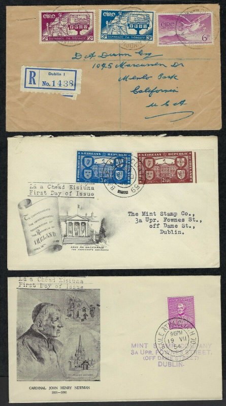 Lot of eight older Ireland covers