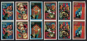 Guinea-Bissau 'Apollo-Soyuz' Space Link 6v Imperf Pairs 1976 MNH SG#475-480