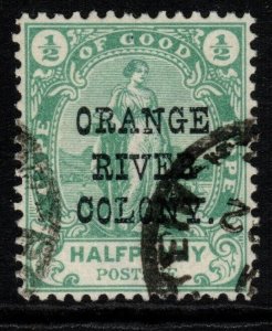 ORANGE FREE STATE SG133 1900 ½d GREEN USED