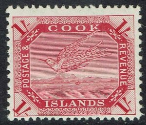 COOK ISLANDS 1913 BIRD 1/- PERF 15 X 14 