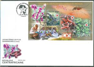 CENTRAL AFRICA  2014 THE MOST DANGEROIUS VIRUSES SYPHILIS TUBERCUOSIS SHT FDC