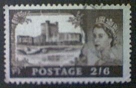 Great Britain, Scott #309, used(o), 1958, Carrickfergus Castle, 2/6, dark brown