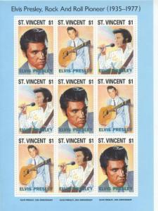 1993 St Vincent Elvis Presley Rock & Roll - MS9 1767A MNH