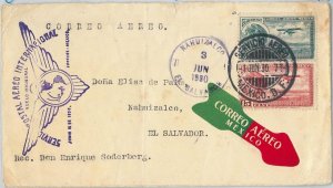 58636 - MEXICO - POSTAL HISTORY: AIRMAIL COVER to EL SALVADOR 1930 - MULLER # 53