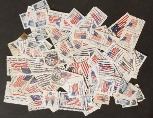 US 100 Used FLAG Stamp Lot Arts Crafts Projects z5027