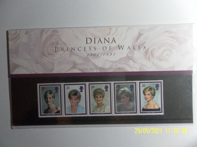 GB 1997 Diana Princess of Wales Presentation Pack SG 2021-2025 , MINT