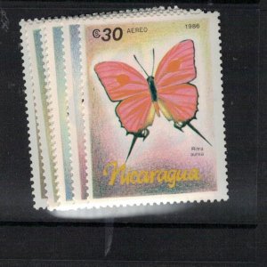 Nicaragua Butterflies SC 1567-73 MNH (10evv)