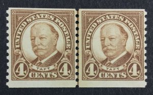 MOMEN: US STAMPS #685 LINE PAIR MINT OG NH LOT #40817