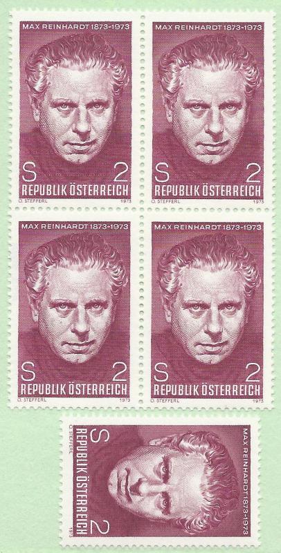 Austria #952, MNH, Blk/4 + 1