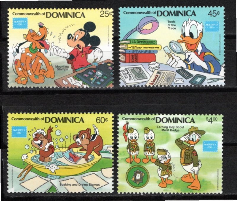 Dominica 1986 MNH Sc 954-7