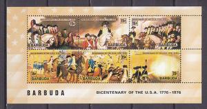 BARBUDA SHEET BICENTENARY USA