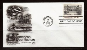 FIRST DAY COVER #2020 American Architecture 20c ARTCRAFT U/A FDC 1982