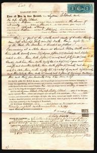 US 1869 Mortgage Paper w/ Revenue (Folded) - Z15866