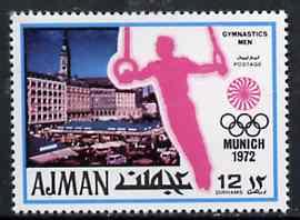 Ajman 1971 Rings 12dh from Munich Olympics perf set of 20...