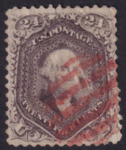 #70 Used, VF, Red cancel, repaired corner (CV $300 - ID41438) - Joseph Luft