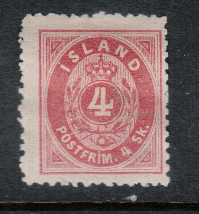 Iceland #6 Mint Fine Original Gum Hinged Perf 12.5