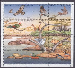 1996 Angola 1058-1069KL Fauna - Birds  6,00 €​​​​​​​