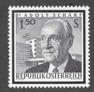 Austria Scott 741 MNHOG - 1965 President Adolf Shärf Issue