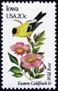 U.S. #1967A 20c MNH (State Birds & Flowers - Iowa)