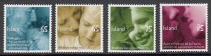 Iceland MNH 2008 Scott #1128-#1131 Set of 4 Poem by Erla Thorsteindottir, Kisses