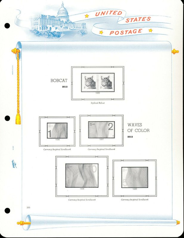 WHITE ACE 2012 US Regular Issue Singles & Coil Pairs Album Supplement RSC-36