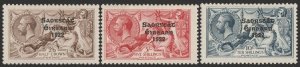 IRELAND 1922 Free State on KGV Seahorses 2/6, 5/- & 10/-. MNH **.