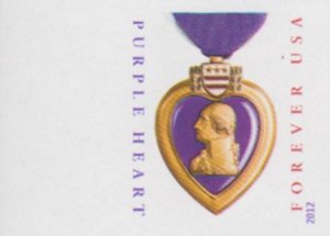 US 4704a Modern Imperf Purple Heart Single