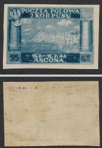 ITALY 1946 Polish Corp Sassone n.2A unperforated cv 240$ MNH**
