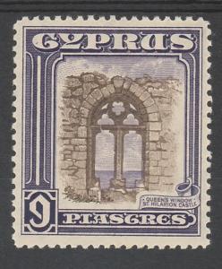 CYPRUS 1934 QUEEN'S WINDOW 9PI MNH **