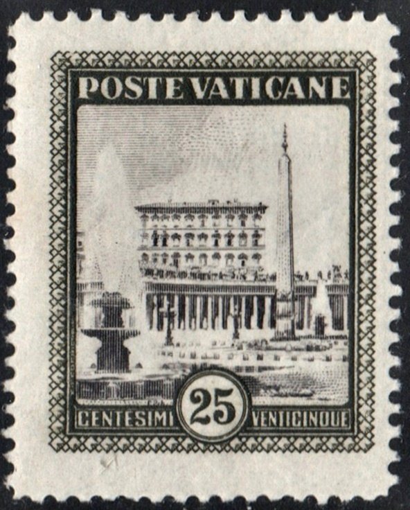 Vatican City SC#23 25c St. Peter's Square with the Vatican Palace (1933) MNH