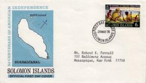 Solomon Islands, First Day Cover, United States