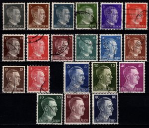 Germany 1941-42 Adolf Hitler Def. incl. bookprint var., Set [Used]