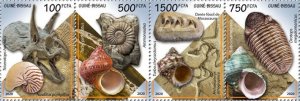 GUINEA BISSAU - 2020 - Shells and Fossils - Perf 4v Stript - Mint Never Hinged