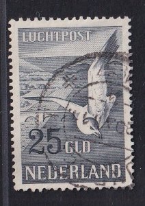 Netherlands  #C14  used  1951  seagull  25g