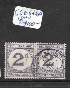 BECHUANALAND (P1801B) POSTAGE DUE 2D SG D6+6A PR   VFU