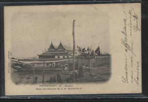CAMBODIA  (PP0309B) 1905 PPC TO FRANCE, FRENCH MARITIME CANCEL