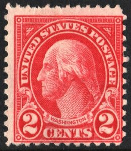 SC#634 2¢ Washington Single (1927) Uncancelled/No Gum