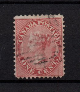 British Canada 1859 1c deep rose SG30 good used WS36627