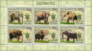 Mozambique 2007 MNH - Elephants. Sc 1758, YT 2408-2413, Mi 3038-3043