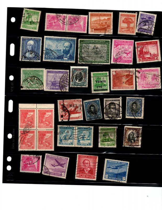 Chile old stamps lot.