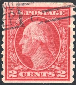 SC#492 2¢ Washington Coil Single (1916) Used