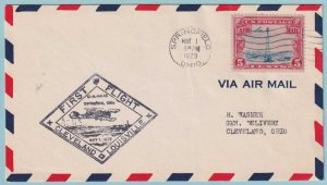 UNITED STATES  FIRST FLIGHT COVER - 1929 FROM SPRINGFIELD OHIO - CV470