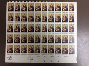 1579 10 Cent Madonna Complete Imperf Error Sheet Of 50 Mint Never Hinged.