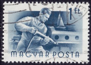 Hungary - 1955 - Scott #1126 - used - Riveter