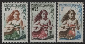 FRENCH POLYNESIA  182-184  MNH SHORT SET