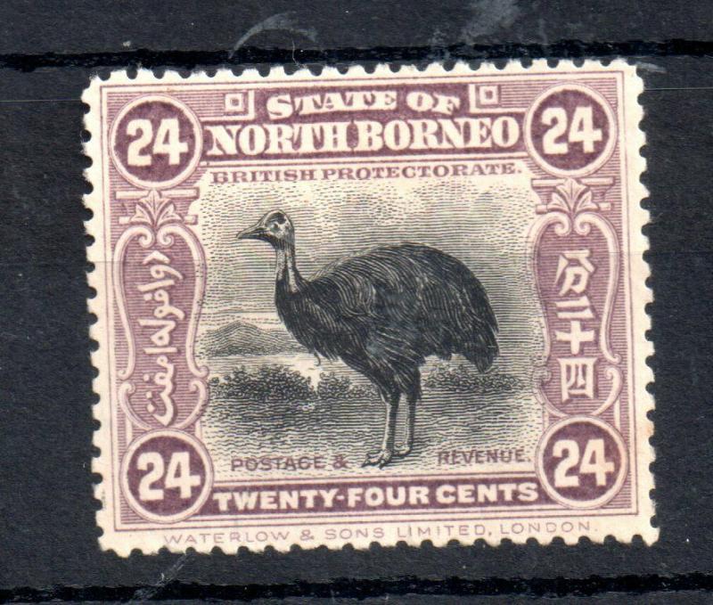 North Borneo 1909 24c mint LHM (no gum) SG#176 WS13172