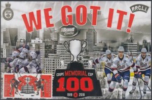 CANADA # 3101.1- 100th ANN of the MEMORIAL CUP in HOCKEY - MAXIMUM CARD